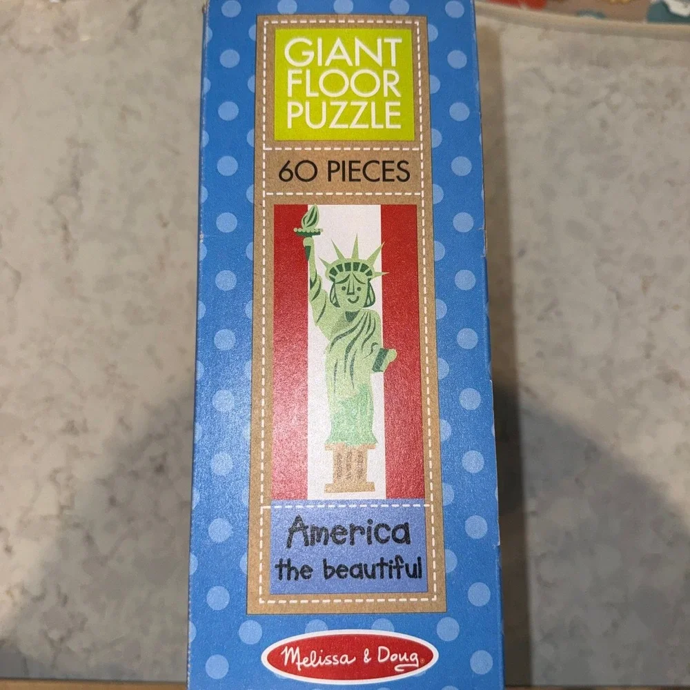 Melissa & Doug America the Beautiful Giant Floor Puzzle 60 Pieces USA Map 36x24